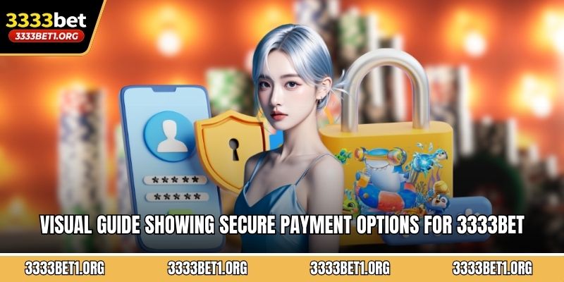 Visual guide showing secure payment options for 3333BET registration process
