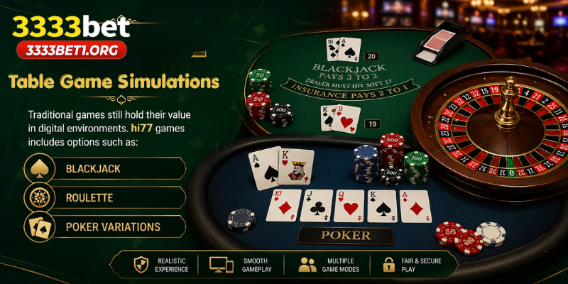 Table Game Simulations