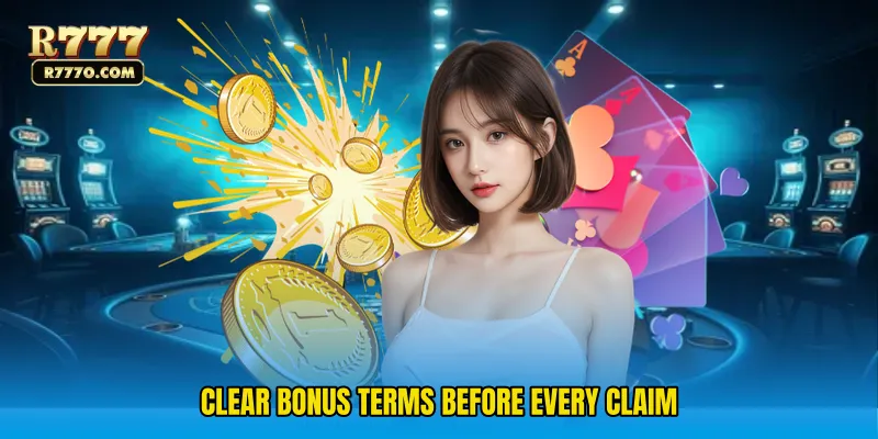 Clear bonus terms before every claim