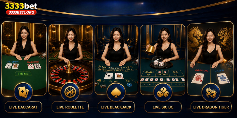 Popular Games Available at BK33 Live Casino